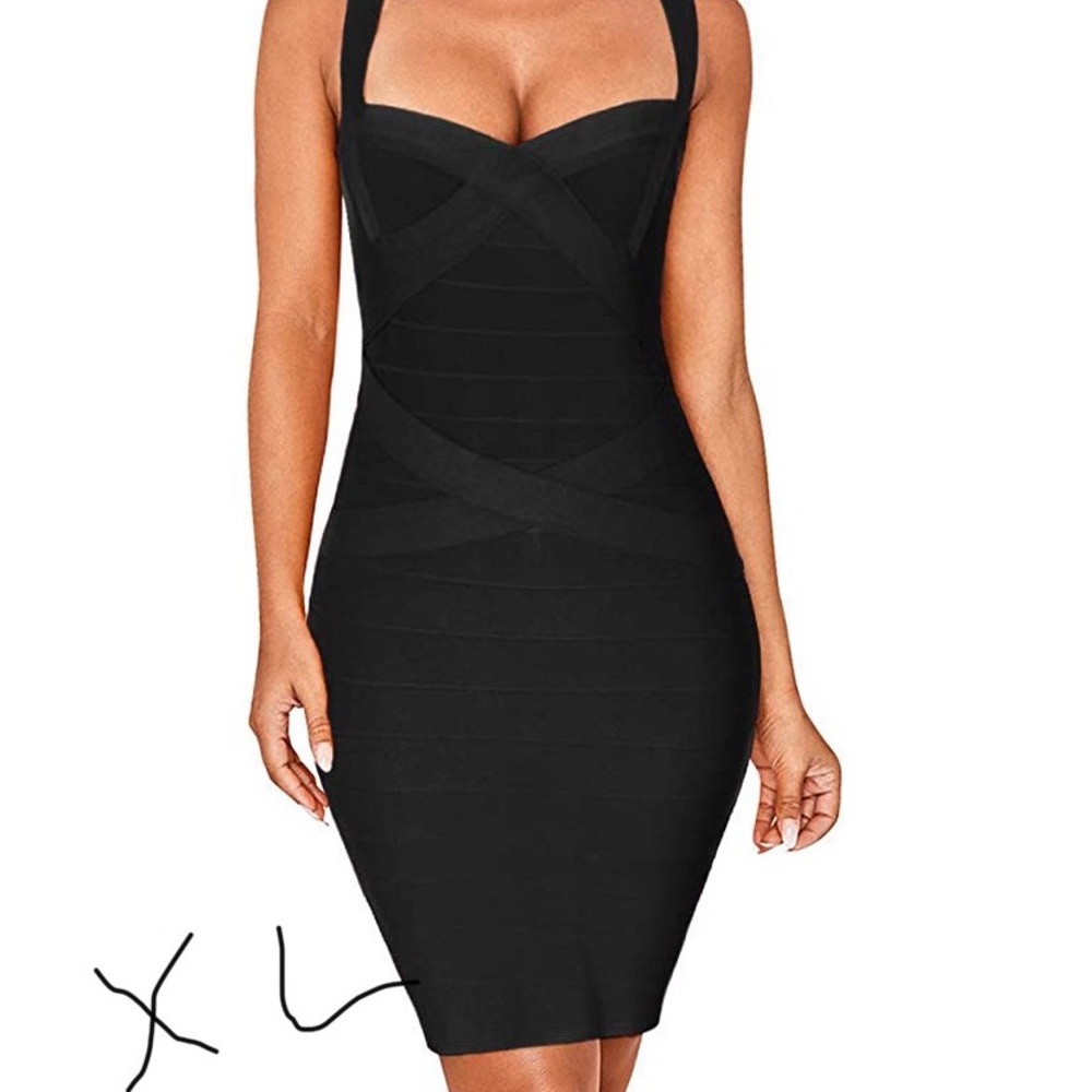 Black bandage dress